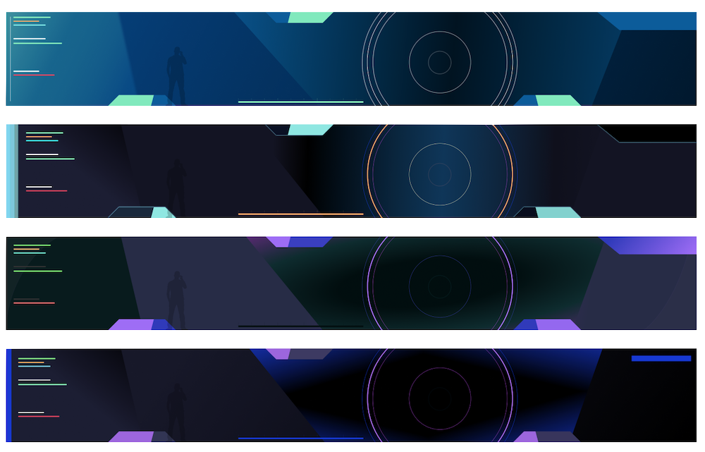 Preview of backgrounds created for large scale supply chain digital twin.